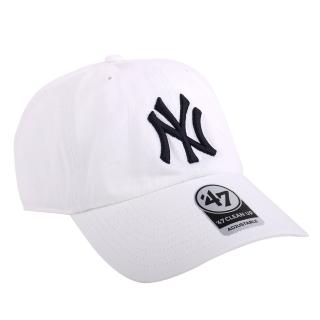 【NEW ERA】洋基NY藍繡線第47章品牌 男棒球帽(白)