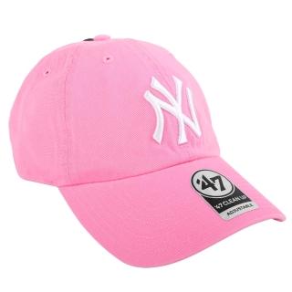 【NEW ERA】洋基NY白繡線第47章品牌 女棒球帽(粉)