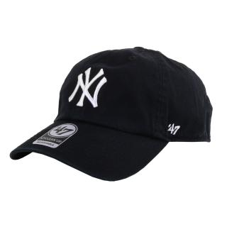 【NEW ERA】品牌白色NY繡線中性棒球帽(黑)