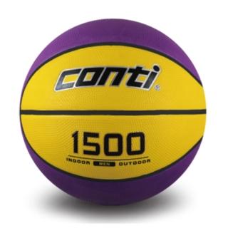 【Conti】原廠貨 7號籃球 高觸感雙色橡膠籃球/競賽/訓練/休閒 黃/紫(B1500-7-YV)