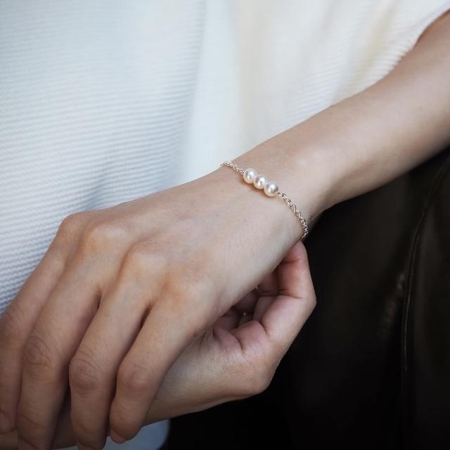 【mittag】rain pearl bracelet_落雨珍珠手鍊(淡水珍珠 養殖珍珠 5mm珍珠 秀氣手鍊)