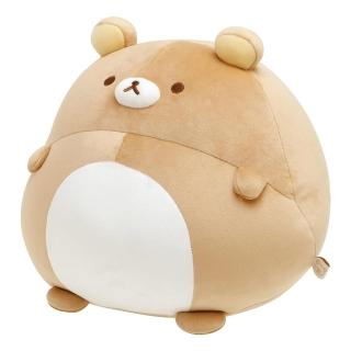 【San-X】拉拉熊 懶懶熊 Ponpoko系列 圓滾滾絨毛娃娃 L 軟軟的肚子 拉拉熊(Rilakkuma)