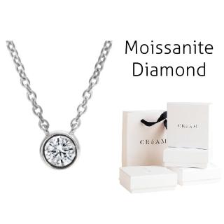 【CReAM】Miracle 925純銀1克拉莫桑鑽石鑽飾銀色女項鍊 項鏈(生日 禮物 送禮 禮盒)
