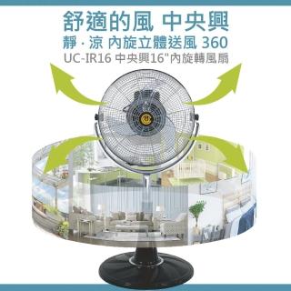 【中央興】16吋超靜音內旋轉涼風扇(UC-IR16)