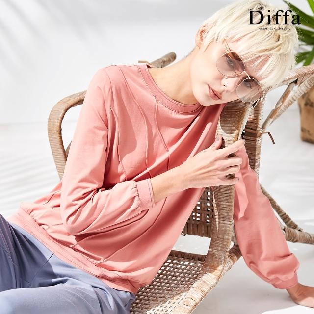 【Diffa】美型波紋線條設計針織衫-女
