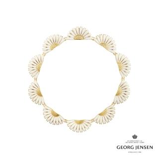 【Georg Jensen 喬治傑生】DAISY 項鍊(18K黃金電鍍純銀 白瓷琺瑯 項鍊)