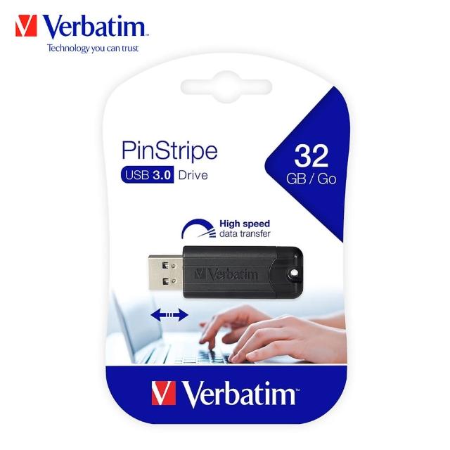 【Verbatim 威寶】Pinstripe  32GB USB 3.0隨身碟(49317)