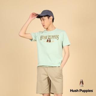 【Hush Puppies】男裝 上衣 經典品牌立體刺繡狗短袖上衣(淺綠 / 43110110)