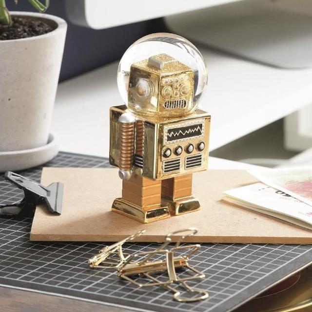 【WUZ 屋子】德國 DONKEY 復古機器人水晶球擺飾-金