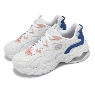 【SKECHERS】休閒鞋 D Lites 3.0 Air 女鞋 白 藍 輪胎大底 厚底 緩衝 老爹鞋(896254-WBLP)
