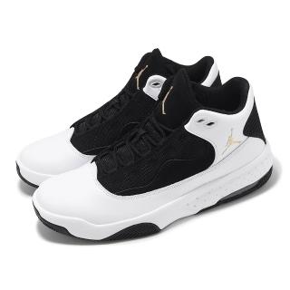 【NIKE 耐吉】籃球鞋 Jordan Max Aura 2 男鞋 白 黑 氣墊 皮革 緩衝 運動鞋(CK6636-107)