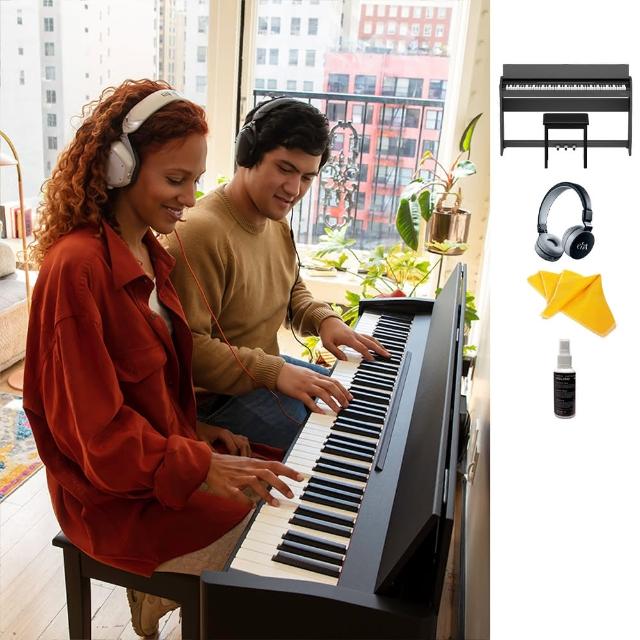 【ROLAND 樂蘭】F107 88鍵 數位電鋼琴 黑色款(贈三踏板 琴架 琴椅 精選耳機 保養組 原廠保固兩年)