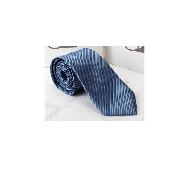 【拉福】領帶8cm寬版領帶拉鍊領帶(中藍)