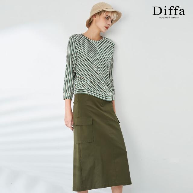 【Diffa】時尚美型工裝長裙-女