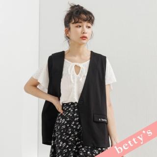 【betty’s 貝蒂思】帥氣西裝背心外套(黑色)