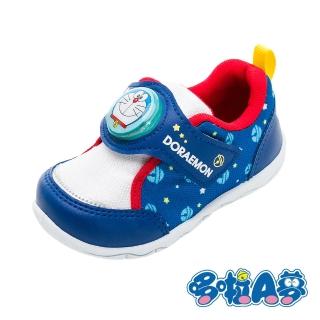 【Doraemon 哆啦A夢】童鞋 電燈運動鞋/好穿脫 絆帶設計 台灣製 藍(DMKX39256)