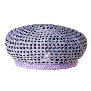 【KANGOL】GEO 幾何格貝蕾帽(薰衣草紫)