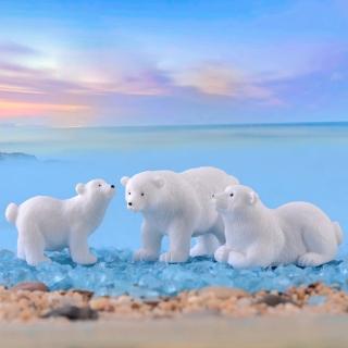 【沐森 Green Life】北極熊8入組 盆栽裝飾 小食玩 公仔 紓壓(一套8隻不同造型)