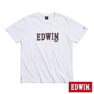 【EDWIN】男裝 溫變迷彩印花短袖T恤(白色)