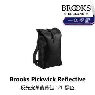 【BROOKS】Pickwick Reflective 反光皮革後背包 12L 黑色(B2BK-319-BKPWRN)