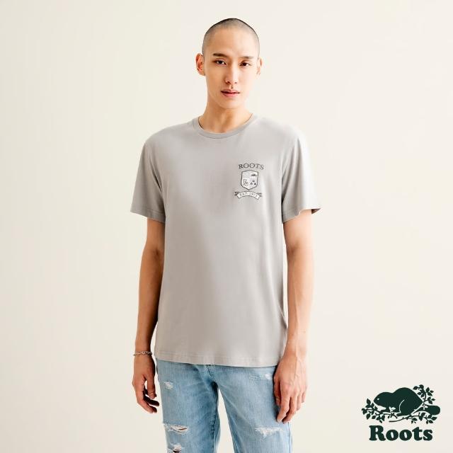 【Roots】Roots 男裝- ESSENTIAL經典短袖T恤(灰色)