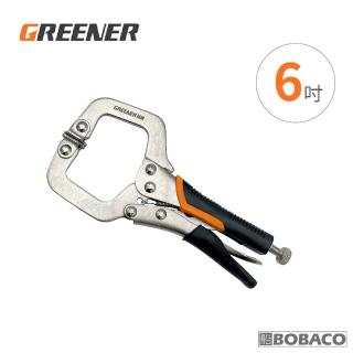 【GREENER】重型C型大力鉗-6吋(C型壓力鉗子/木工固定/大力夾鉗)
