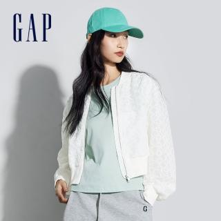 【GAP】女裝 立領外套-白色(405029)