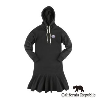 【California Republic】都會休閒CR布標連帽洋裝(女版)