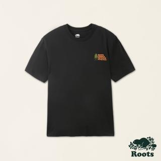 【Roots】Roots 男裝- OUTDOOR ATHLETICS短袖T恤(黑色)