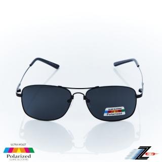 【Z-POLS】頂級記憶合金輕量設計消光黑框052 搭Polarized寶麗來 抗UV400偏光太陽眼鏡(抗紫外線偏光)