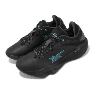 【asics 亞瑟士】籃球鞋 Nova Surge Low 男鞋 黑 水藍 低筒 支撐 運動鞋 亞瑟士(1061A043002)