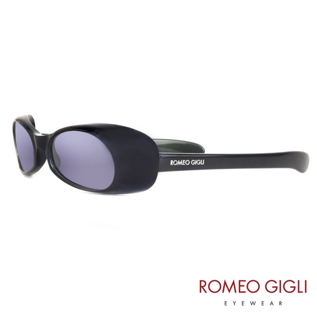 【Romeo Gigli】義大利質感橢圓鏡框太陽眼鏡(藏青-RG217-8I1)