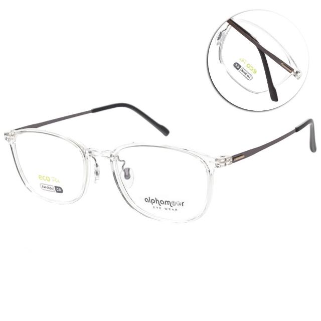 【Alphameer】Slim系列 方框光學眼鏡(透明#AM3634 C9)
