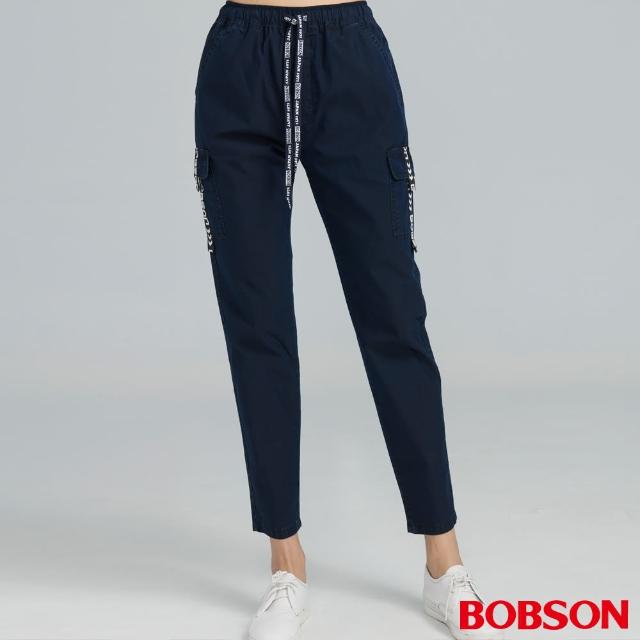 【BOBSON】女款鬆緊帶工作褲(8235-53)
