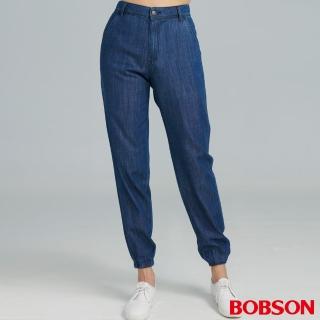 【BOBSON】女款高腰縮口直筒褲(8222-53)