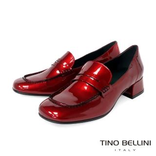 【TINO BELLINI 貝里尼】義大利進口全真皮漆皮樂福鞋FYLT035(星空紅)