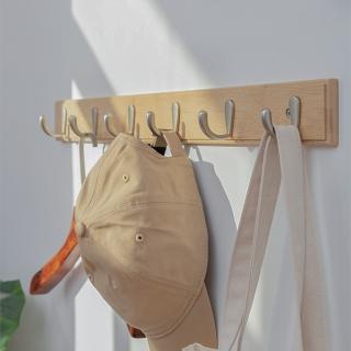 【zozo】創意木質掛衣鉤-6鉤(衣帽掛勾/牆壁收納/掛鉤/壁掛式排鉤)