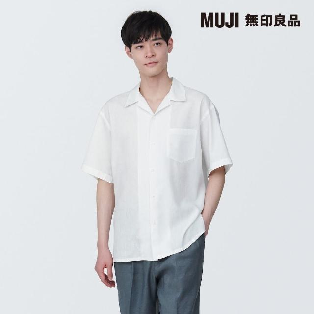 【MUJI 無印良品】男大麻混短袖襯衫(共4色)