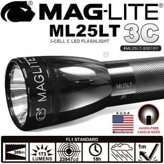 【MAG-LITE】MAG-LITE ML25LT 3C LED 手電筒-黑色(#ML25LT-S3016Y)