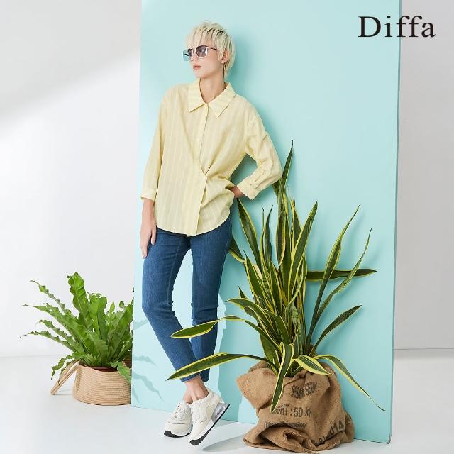 【Diffa】美型修身牛仔長褲-女(丹寧)