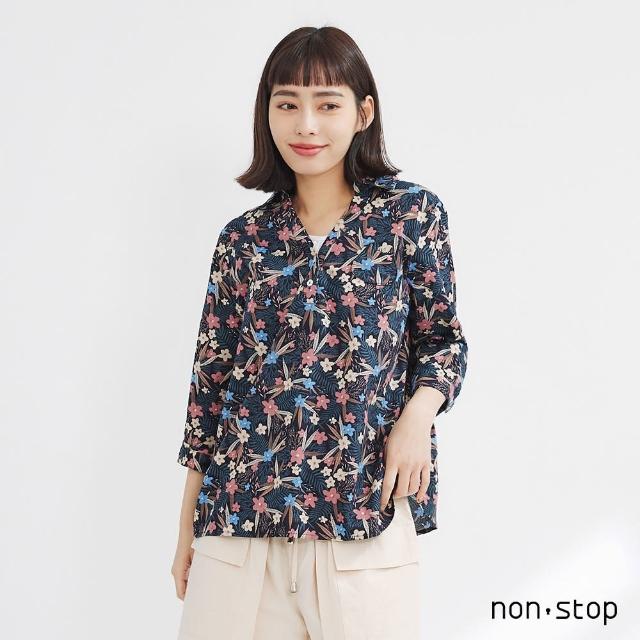 【non-stop】春氛花卉七分袖襯衫-2色
