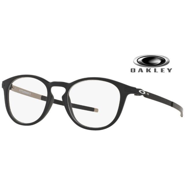 【Oakley】奧克利 PITCHMAN R A 亞洲版 時尚圓框光學眼鏡 薄鋼鏡臂 OX8105F 01 霧黑公司貨