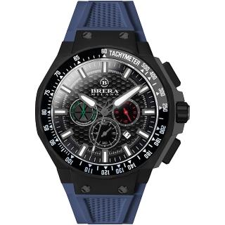 【BRERA 布雷拉】義大利 米蘭精品 超跑概念 GT2 三眼計時腕錶-藍(BMGTQC4503B)