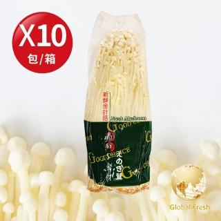 【盛花園蔬果】台灣金針菇200g(10包)