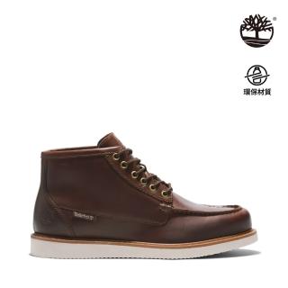 【Timberland】男款深棕色全粒面皮革中筒休閒靴(A65ZF242)