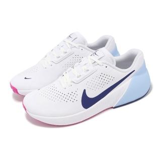【NIKE 耐吉】訓練鞋 Air Zoom TR 1 男鞋 白 藍 麂皮 緩衝 氣墊 穩定 多功能 運動鞋(DX9016-102)