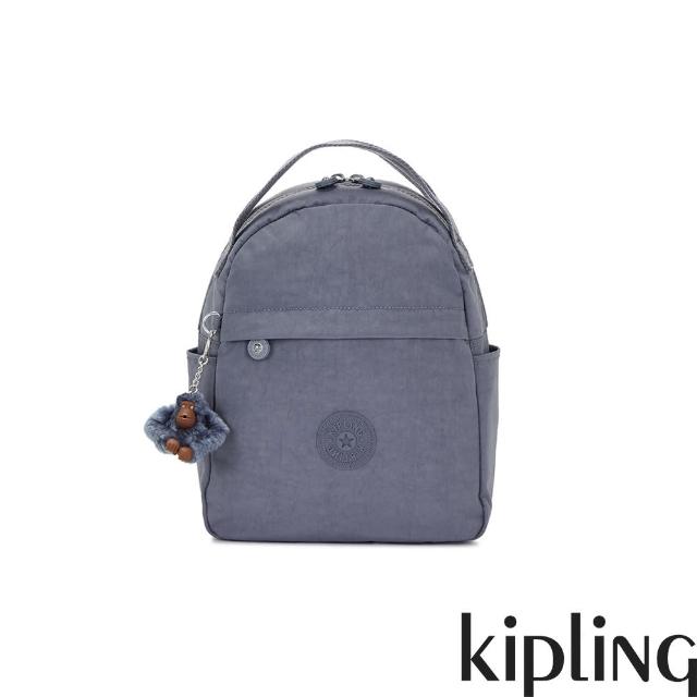 【KIPLING官方旗艦館】灰調寧靜藍兩用手提後背包-CORMAC S