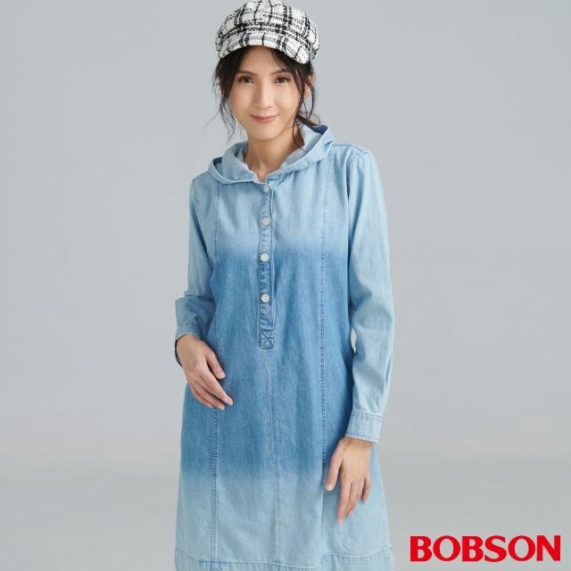 【BOBSON】女款漸層連帽洋裝(GL0016-58)
