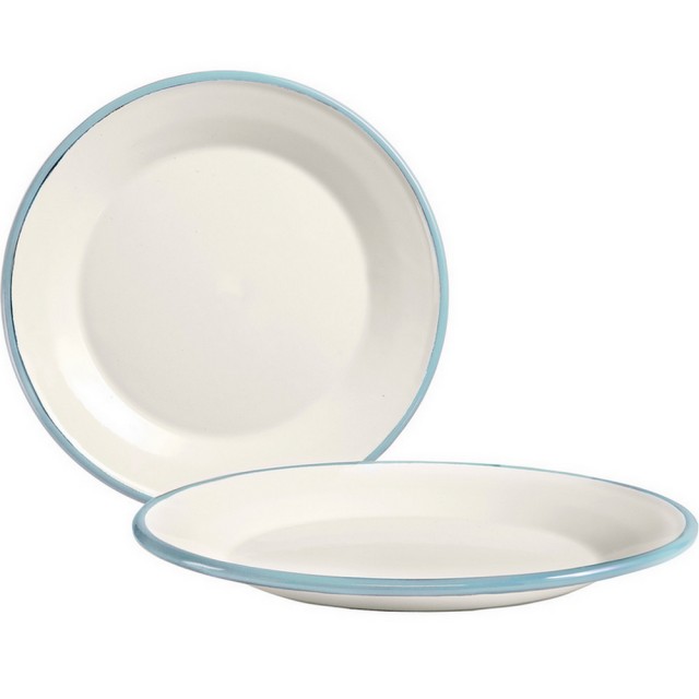 【IBILI】琺瑯深餐盤 淡藍23cm(餐具 器皿 盤子)