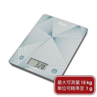 【Homa】料理電子秤 幾何曲線15kg(料理秤 食物秤 烘焙秤)